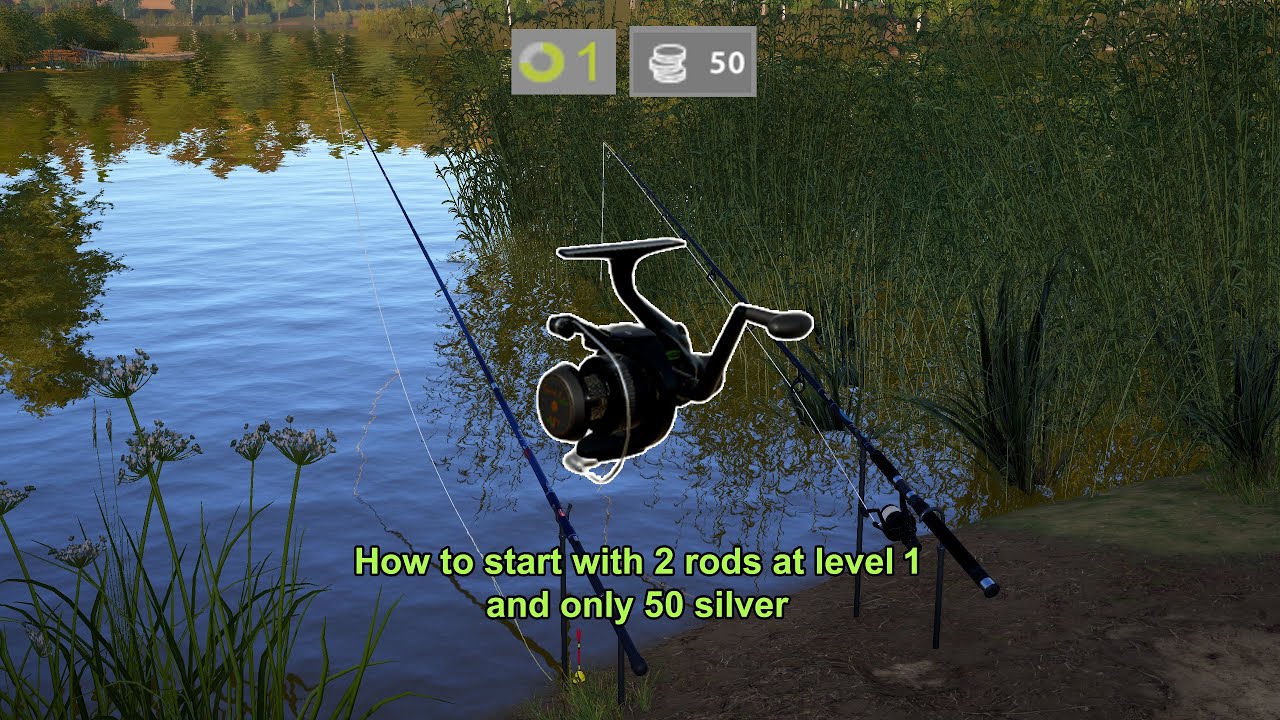 Russian Fishing 4: Как ловить рыбу двумя удочками с самого начала игры.