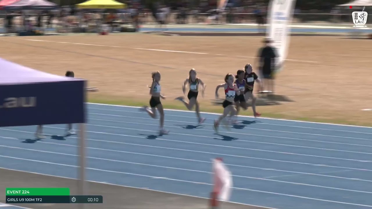 Girls U9 100m Timed Final 2 : 2024-25 State Track and Field Championships