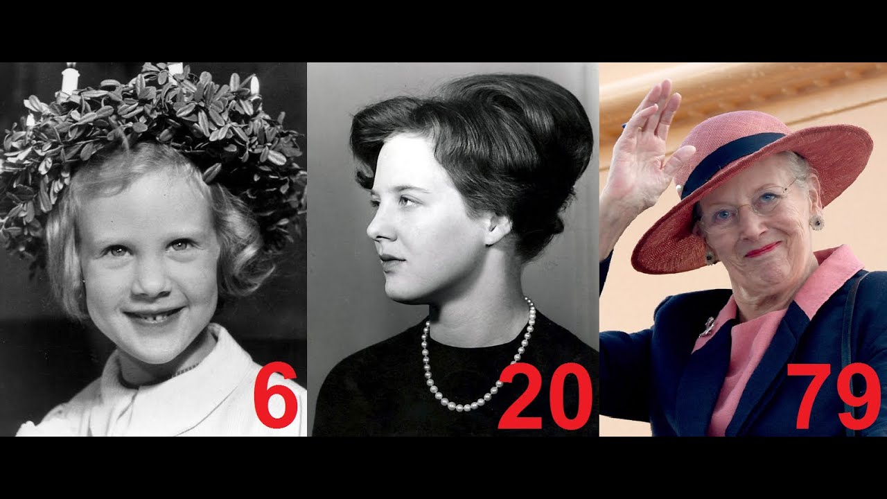 Margrethe II of Denmark from 0 to 81 years old