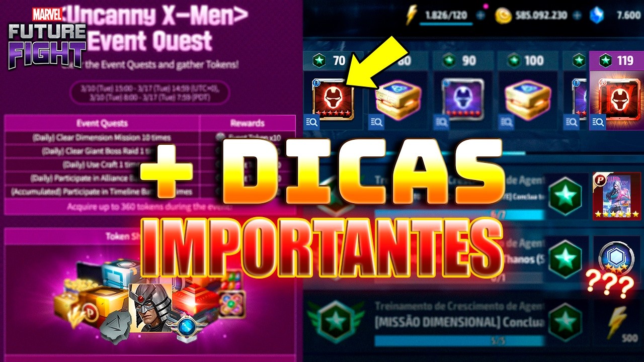 GUIA PARA O SELETOR DE ARTEFATO, PERSONAGEM PREMIUM + DICA DA MISSÃO DE AGENTE #MARVELfuturefight
