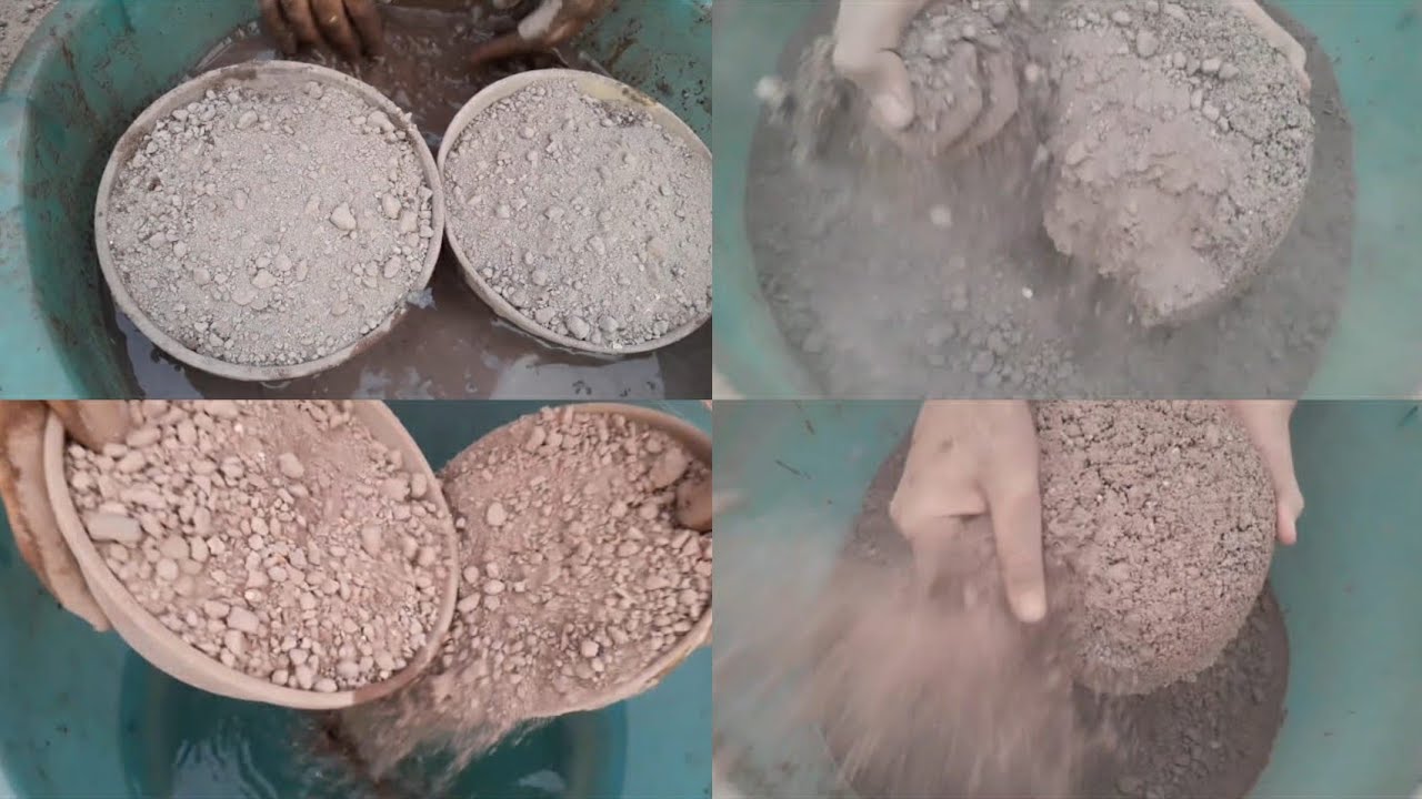 Ist time Handmade texture bowls full dry Crumbling in tub + full texture super dusty pouring 👌♥️asmr