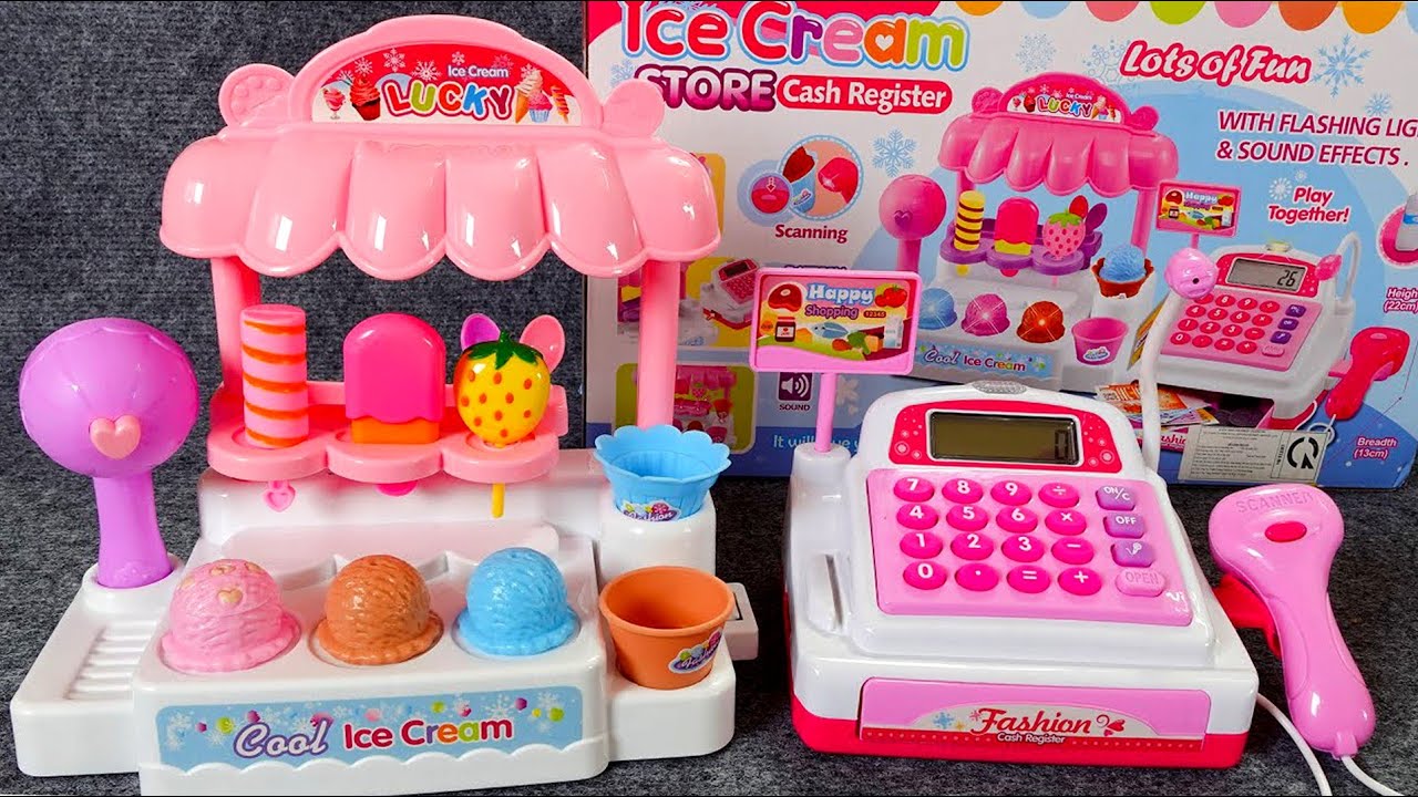20 Minutes 𝐒𝐀𝐓𝐈𝐒𝐅𝐘𝐈𝐍𝐆 𝐰𝐢𝐭𝐡 𝐔𝐍𝐁𝐎𝐗𝐈𝐍𝐆 Cute Pink Ice Cream Store Cash Register ASMR | Review Toys