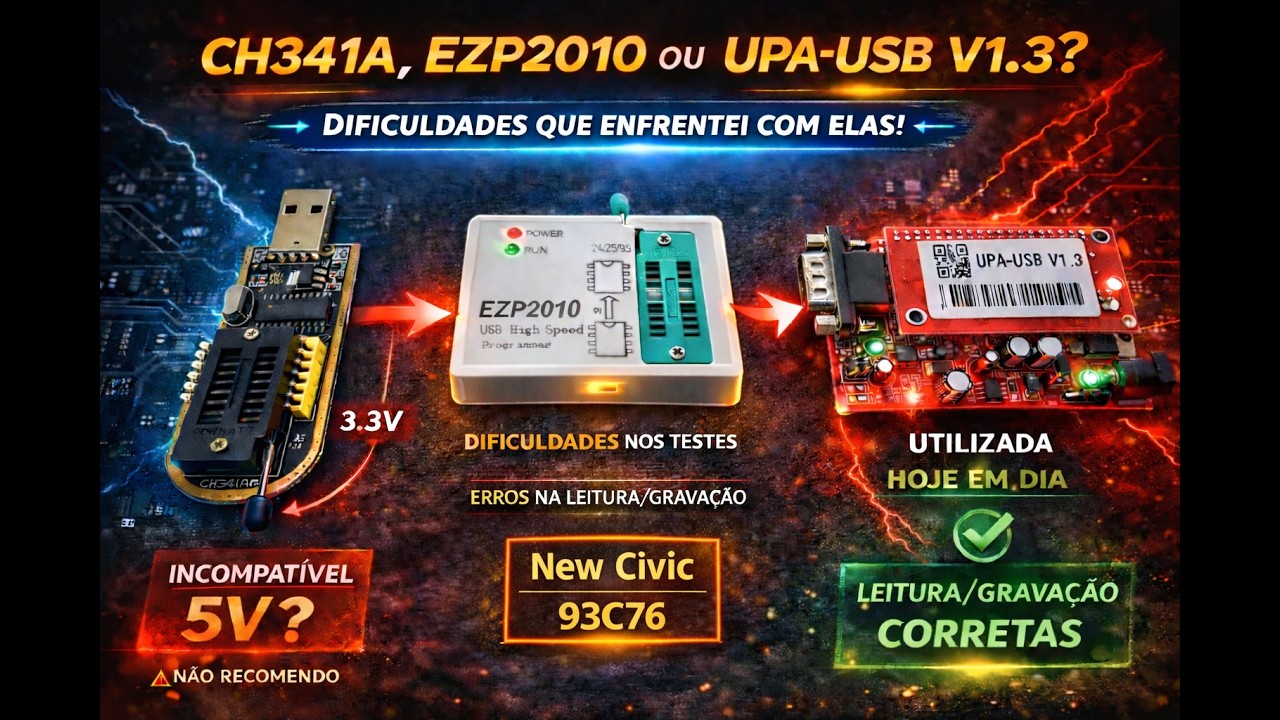 As dificuldades no início da programação do painel do New Civic (93C76)