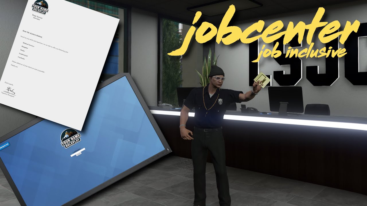 FiveM Jobcenter Script immersive with player management