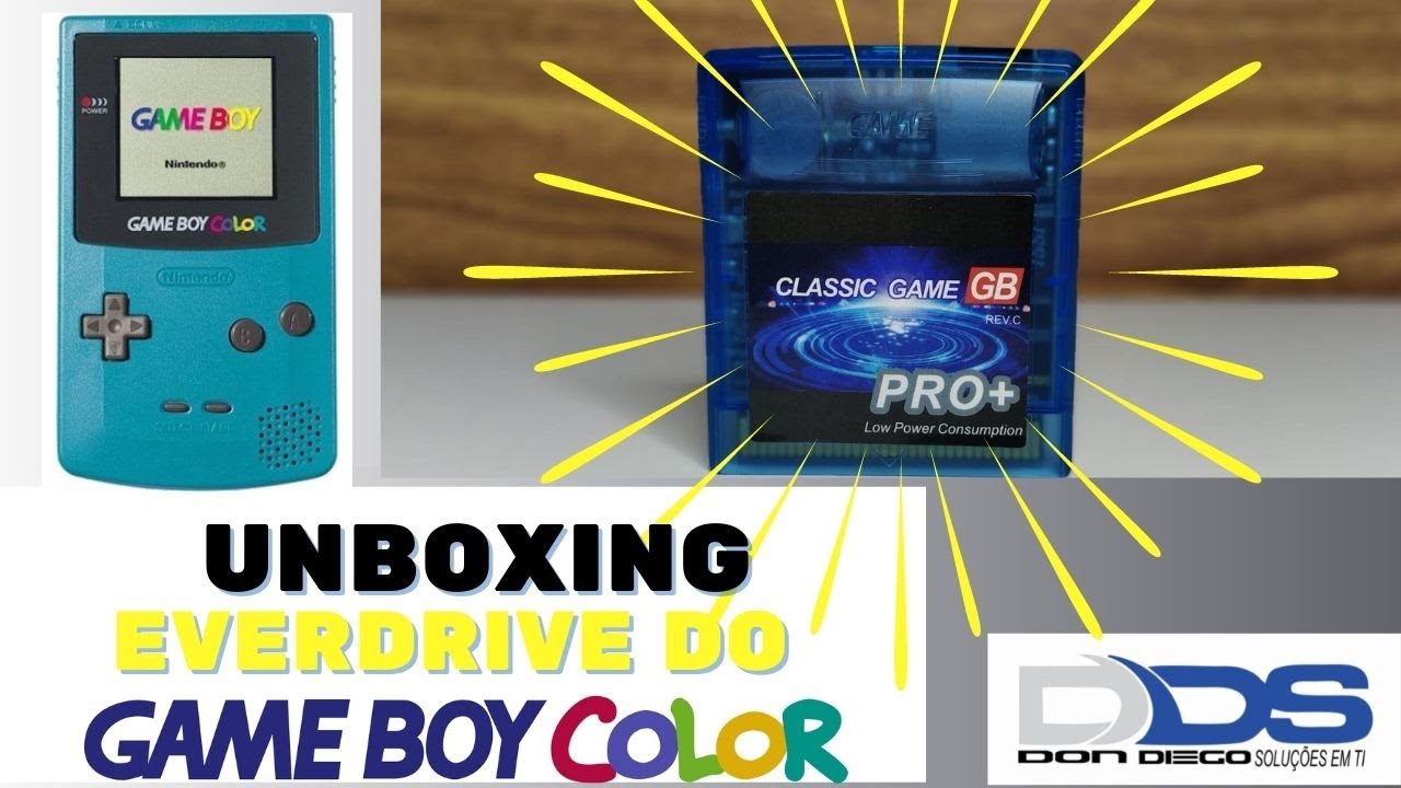 Unboxing da Fita com todos os Jogos do Gameboy Color - o Everdrive do GBC