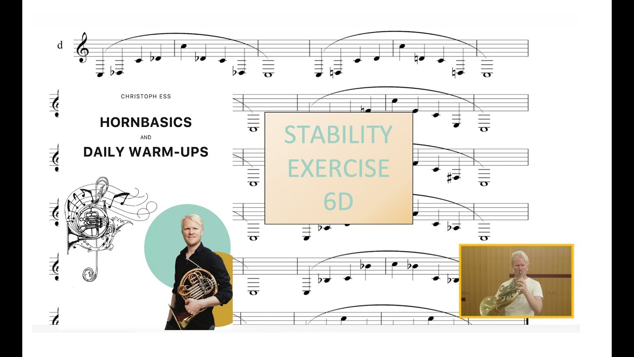 French Horn Masterclass - 6d Warm-up and Basics by Christoph Ess - scale exercises 6d playalong