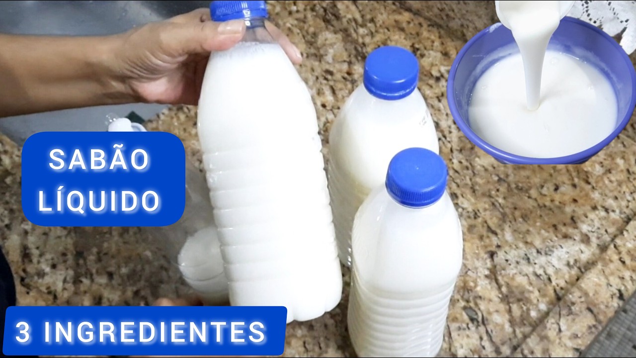Sabão Líquido Receita Pequena Com Uma Barra De Sabão Caseiro / Canal da Cristina