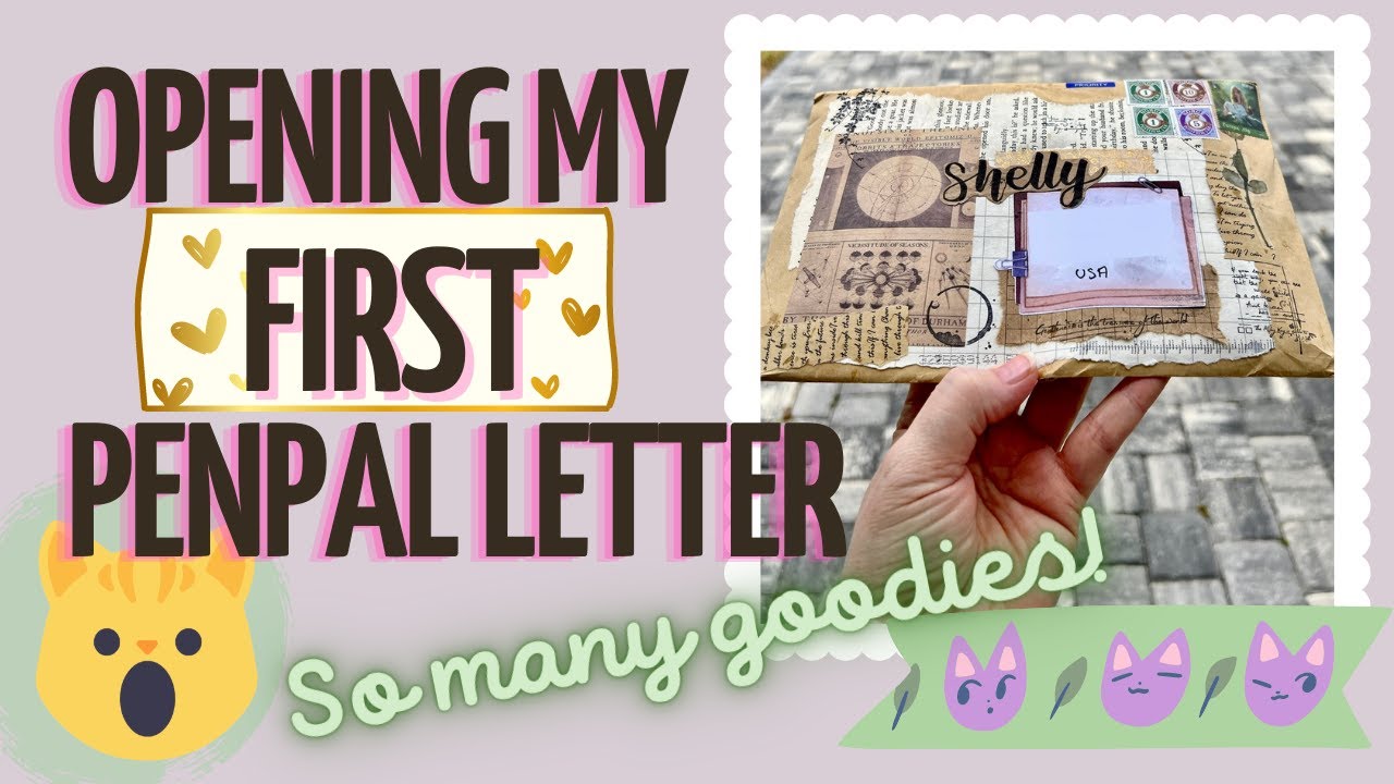 Opening my First Penpal Letter ft. @penpal_katrine