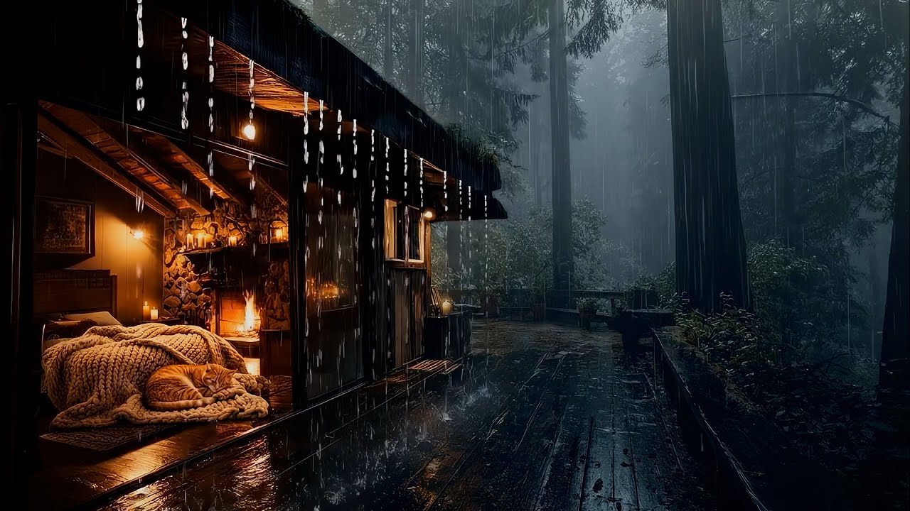 Heavy Rain 🌧️ Secret Hideaway in the Forest | Escape Reality & Sleep Instantly