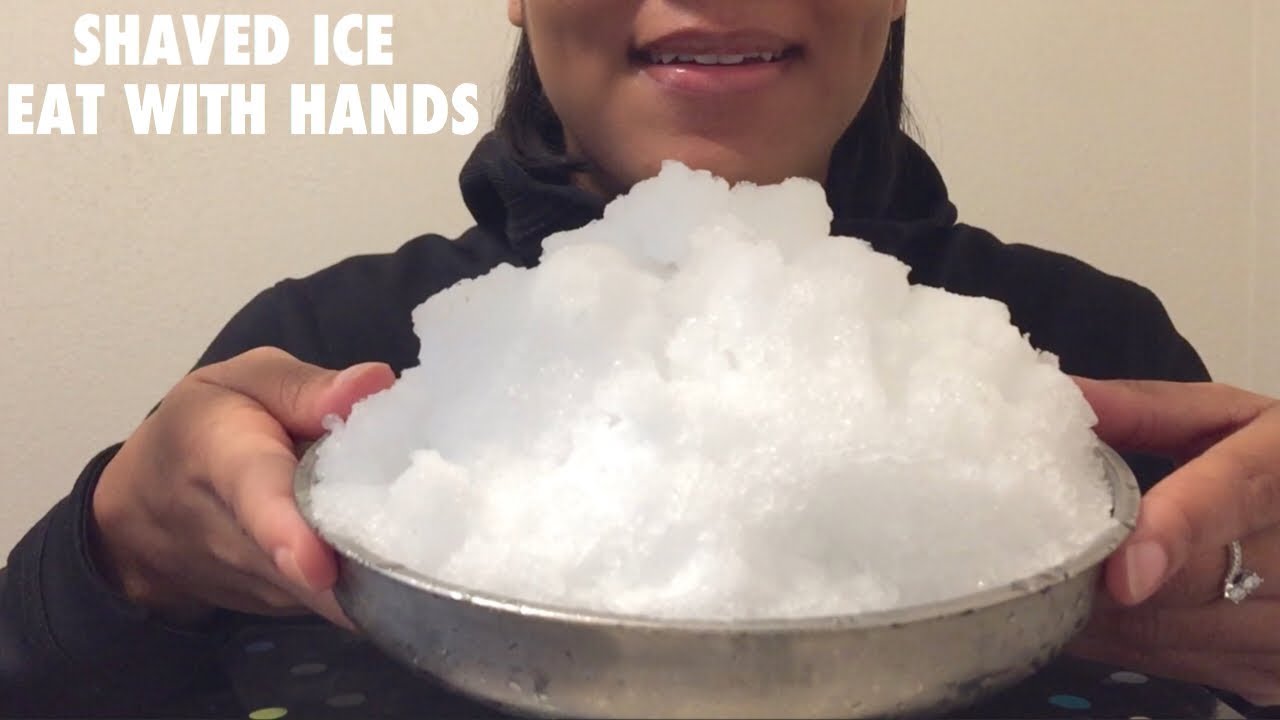 ASMR SHAVED ICE EAT WITH HANDS REQUEST