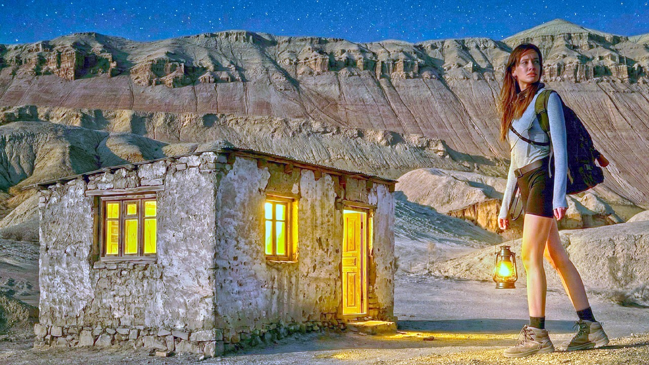 She Launches SOS from an Abandoned House in the Steppe