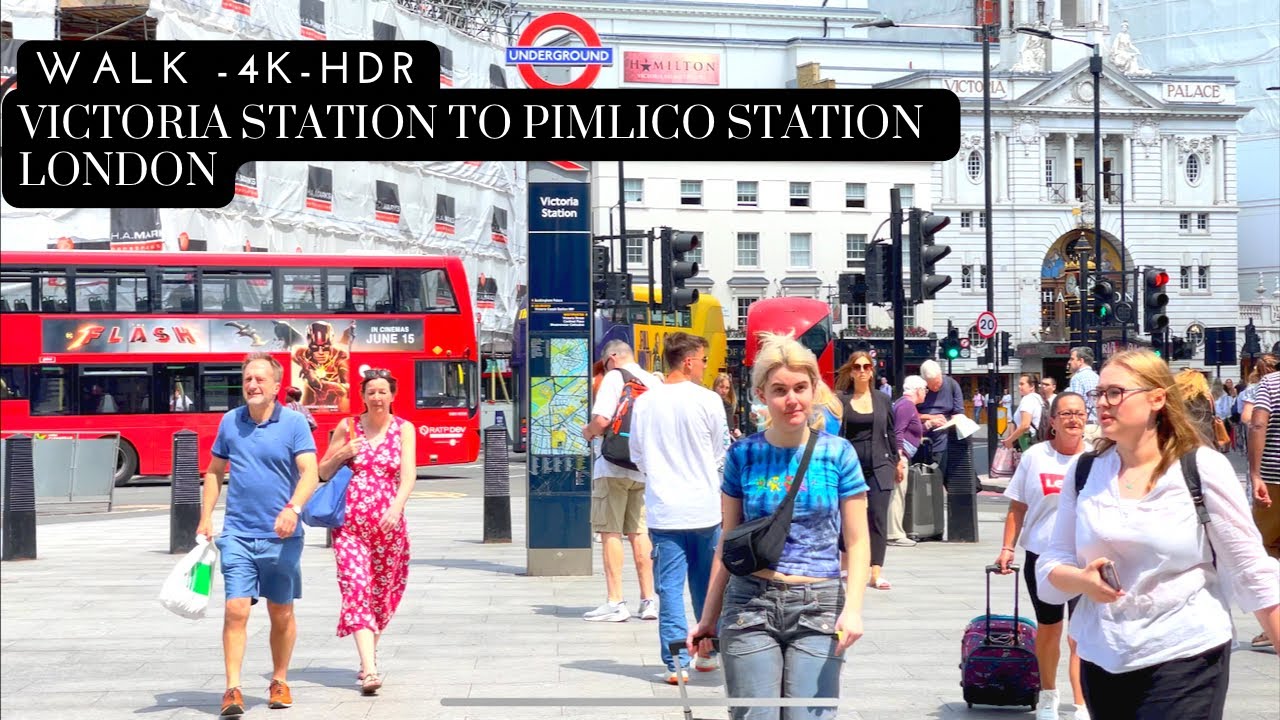 Victoria Station to Pimlico, London. Let’s walk in 4K HDR!