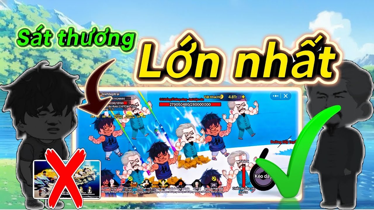 KietxPlay phát hiện Combo 55555555555 sát thương ! Của ông Chu và em trai trong câu cá vạn cân !