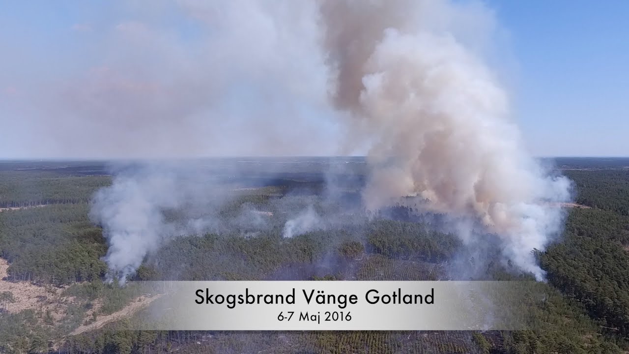 Skogsbrand V&auml;nge Gotland