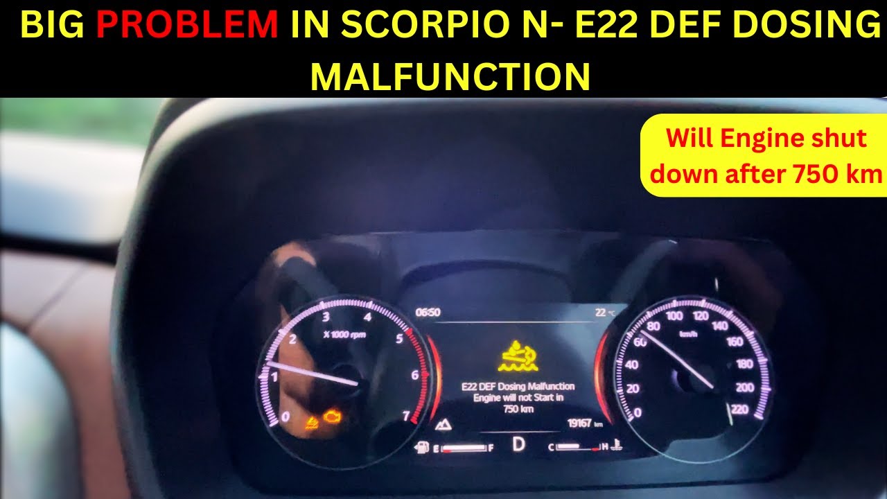 Big Problem in Scorpio N- E 22 DEF Malfunction Error #scorpion #malfunction #4x4 #error #problem