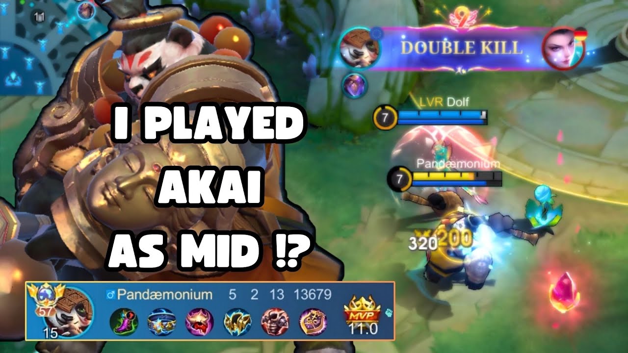 Playing Akai in Mid Because of Troll teammate — Mythical Immortal Gameplay | Mobile Legends
