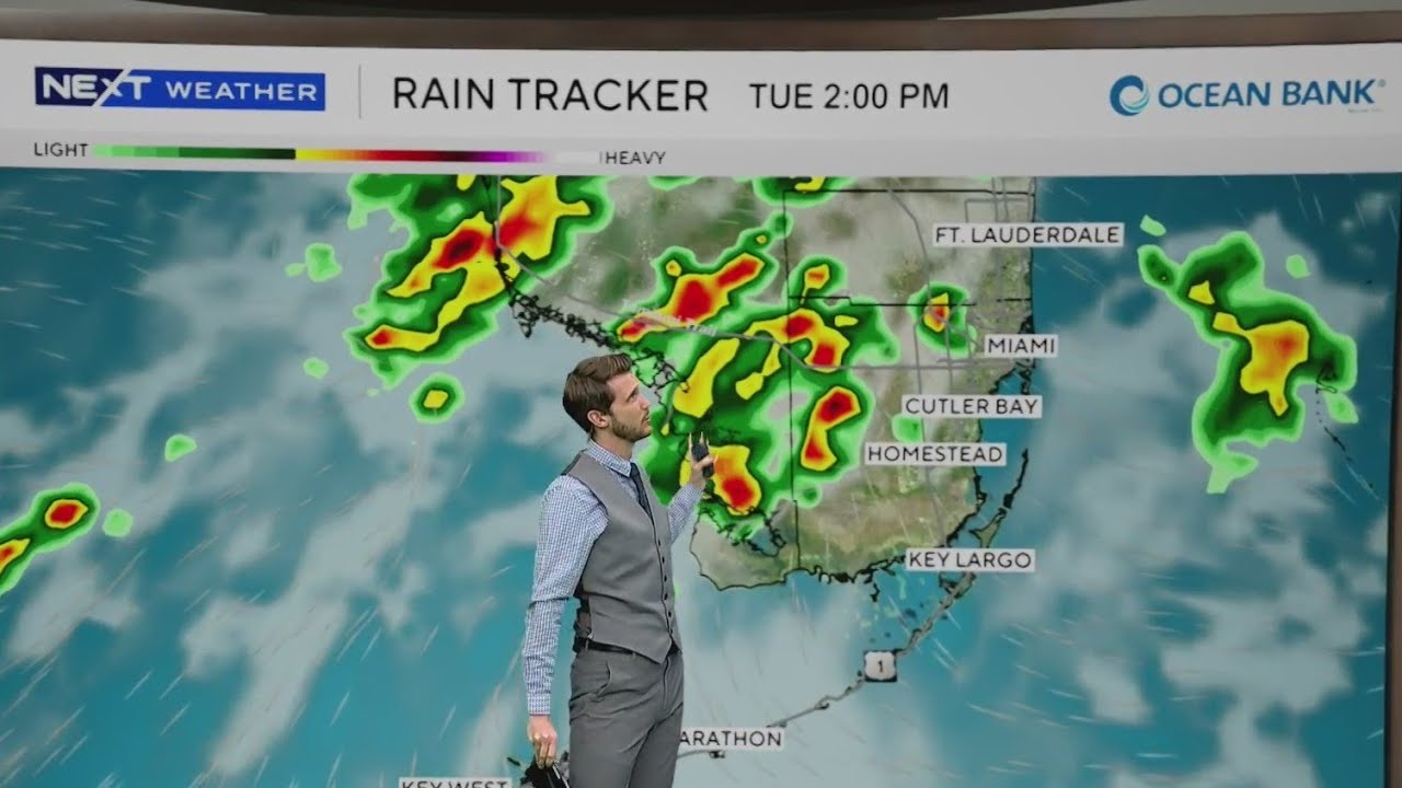 More rounds of showers, storms expected across South Florida on Tuesday