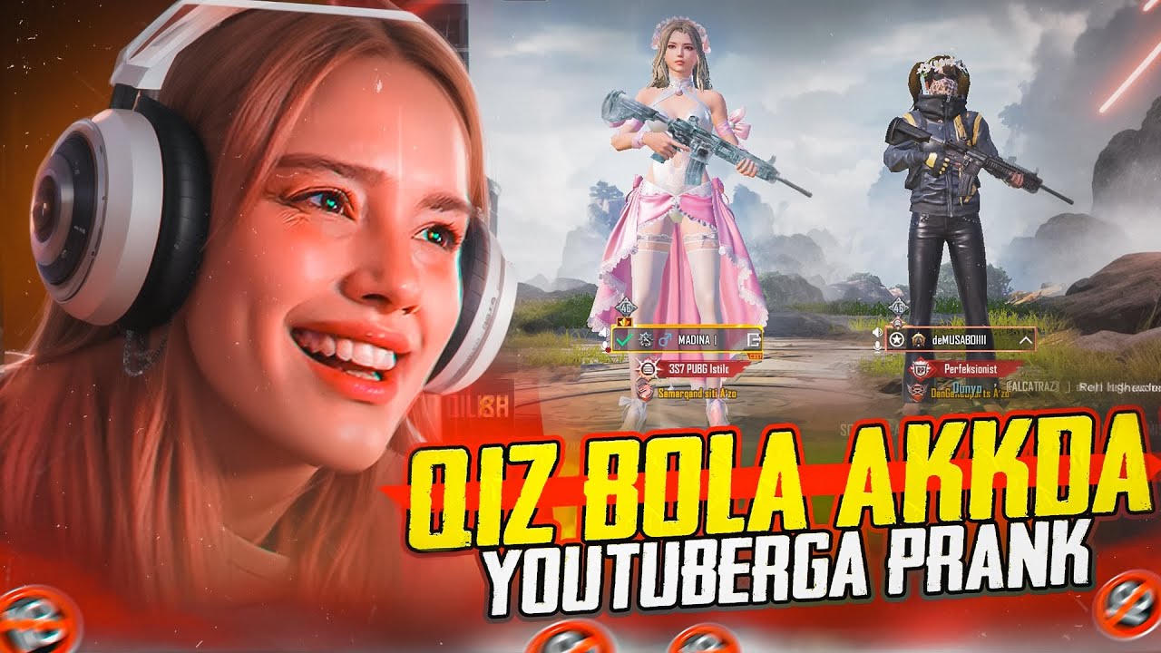 QIZBOLA AKAUNTDA STREAMERLAGA PRANK 😂 / MANI SO’KISHDI 🤬 #pubg #pubgmobile
