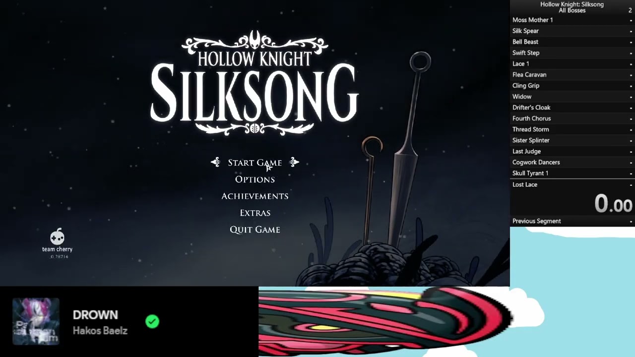 Silksong All Bosses speedrun in 7:28:54 IGT (former WR)