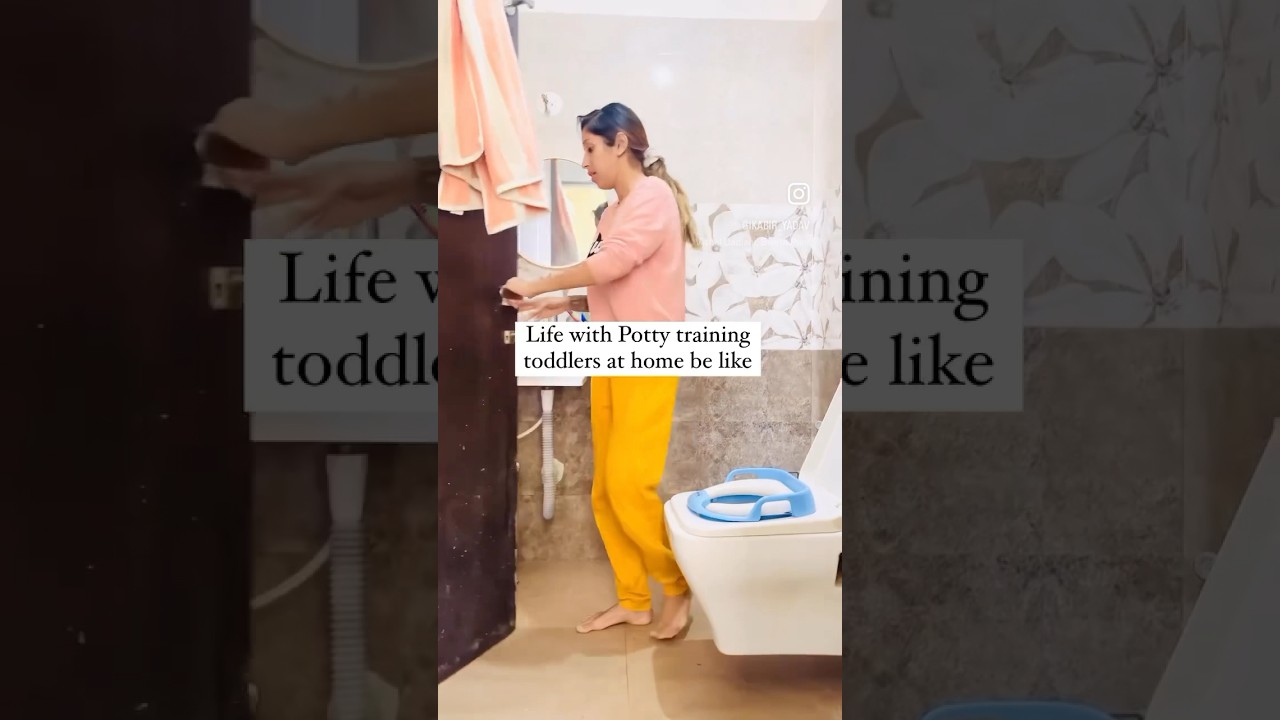 Life with potty training toddlers at home be like 