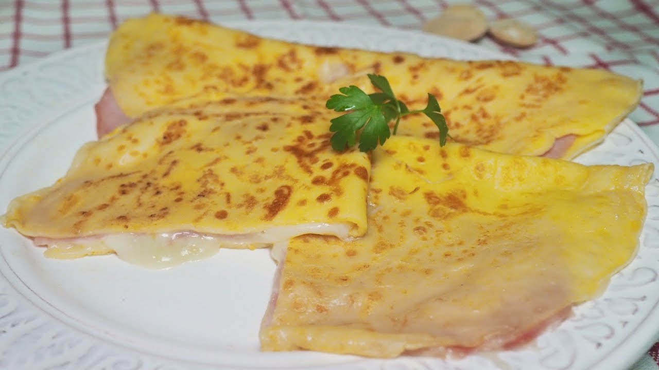 Cómo hacer crepes con jamón y queso - Creps o Crepas rellenas fáciles