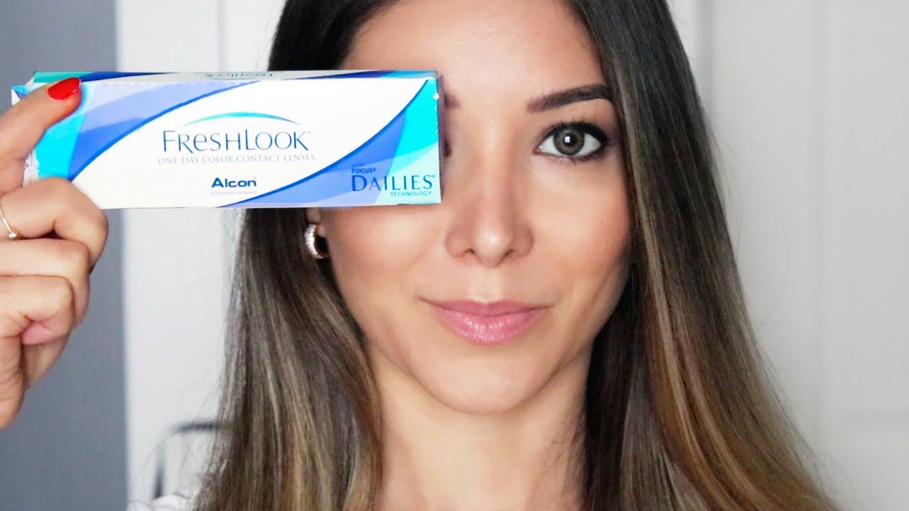 COLORED CONTACT LENSES FOR DARK BROWN EYES | FRESHLOOK | Try On Review