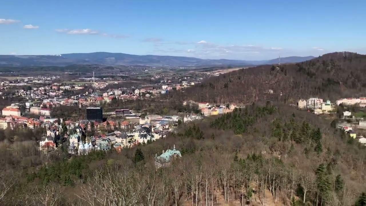 Tolle Aussicht aus Diana Aussichtsturm Karlsbad