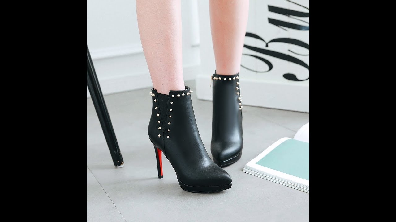 Newest High Heels Rivet Women Ankle Boots Sexy AliExpress
