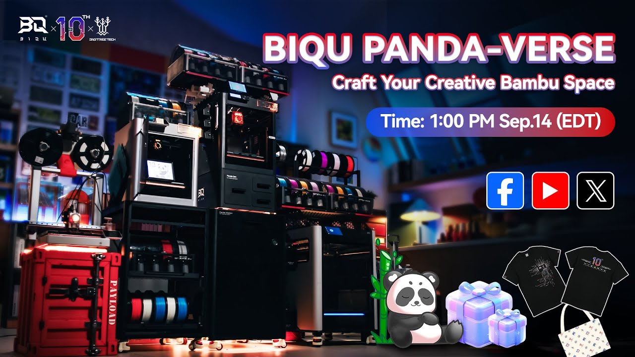 🐼 BIQU PANDA-VERSE OFFICIAL LAUNCH LIVESTREAM - BIQU & BIGTREETECH 10TH ANNIVERSARY! 🎁