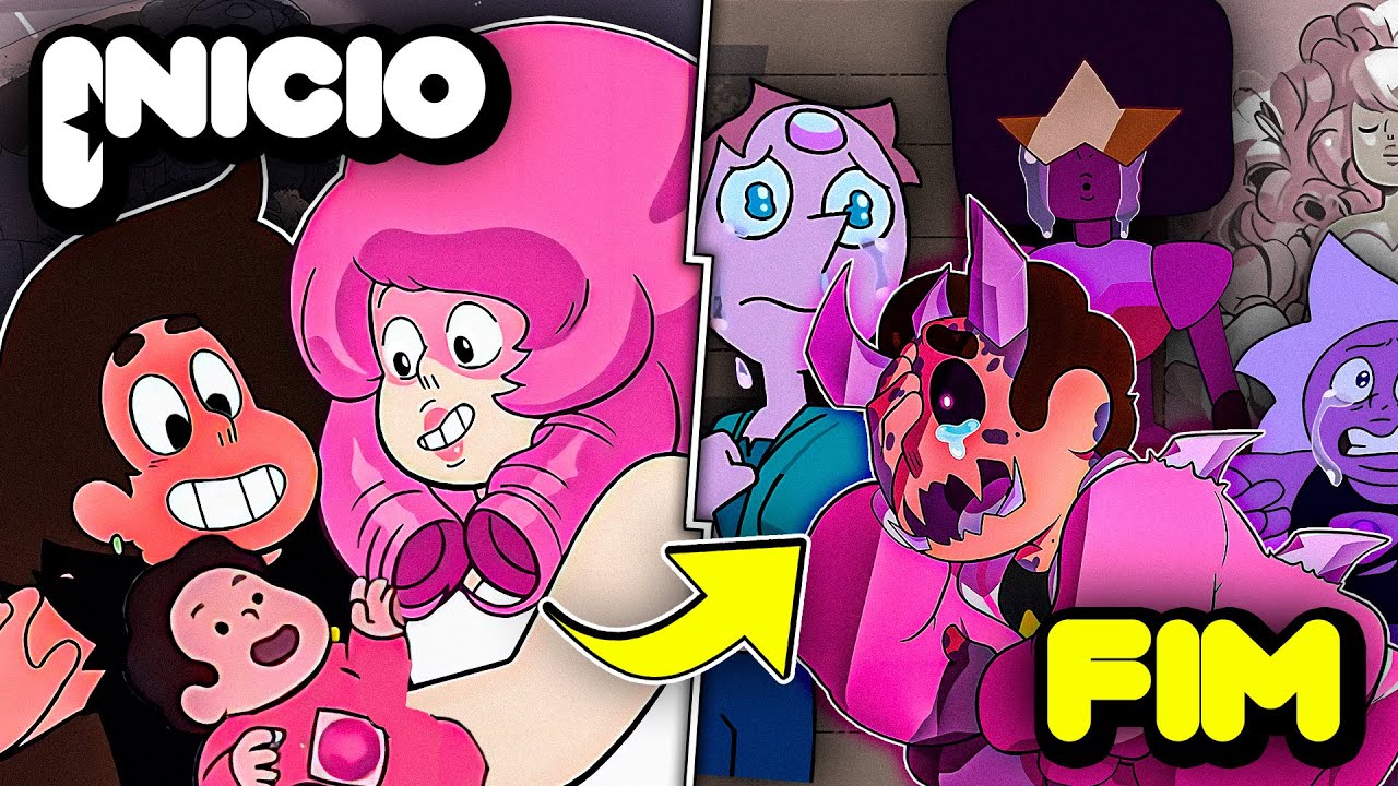 Steven Universo em 33 minutos do Inicio ao Fim (Surgimento Gems, Segredo Rose Quartz, Futuro Steven)
