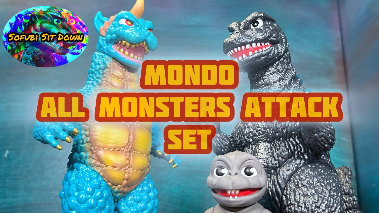 First look! Mondo All Monsters Attack soft vinyl box set!