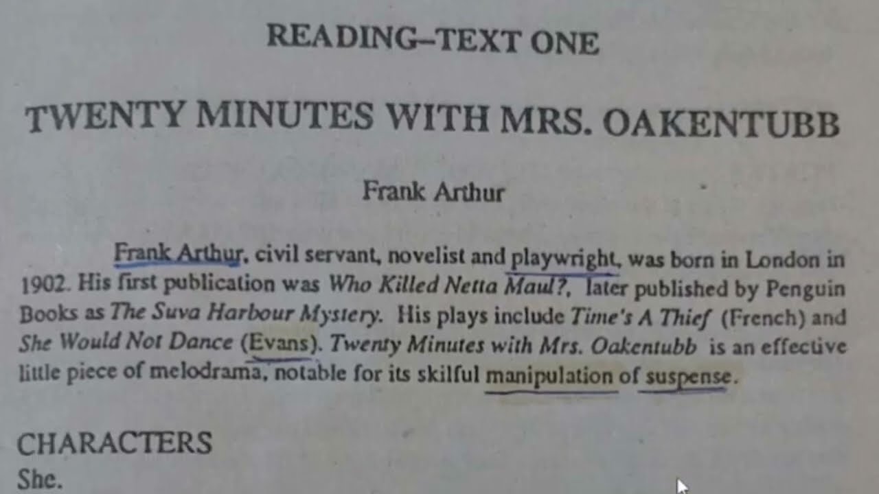 Twenty Minutes with Mrs.Oakentubb | Intermediate English | Focus on hidden implications 