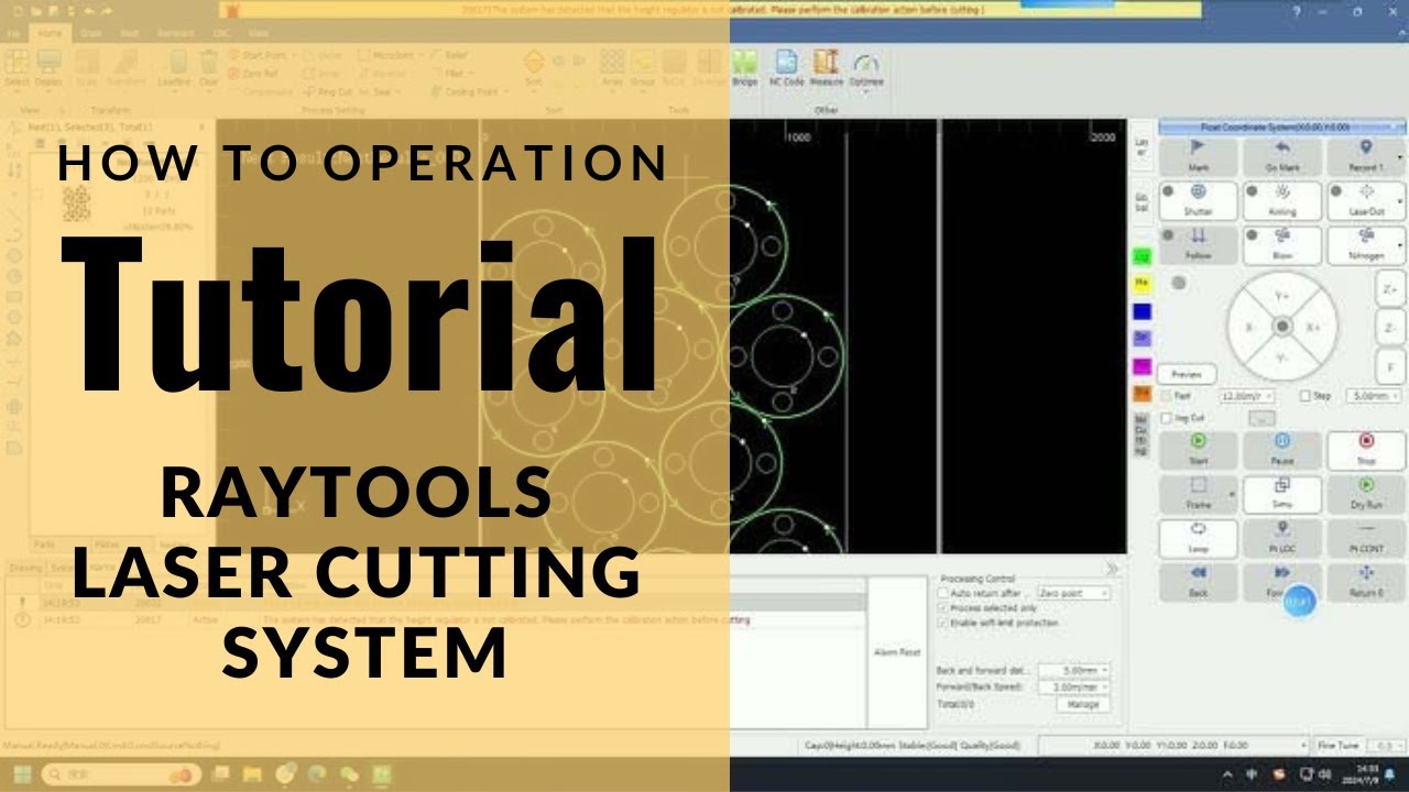 Demostración del funcionamiento del software Raytool para el sistema de corte por láser de fibra