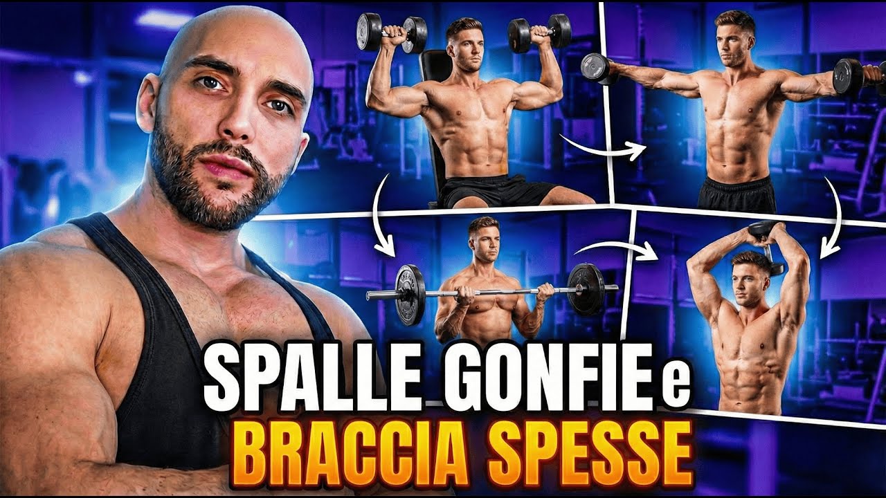 Scheda SPALLE e BRACCIA per Crescere SUBITO (Basso Volume, Alta Intensità)