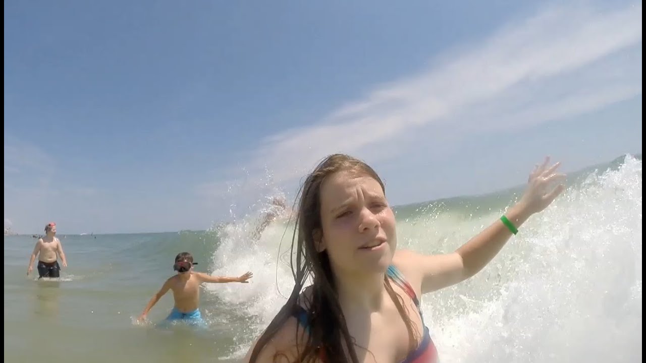 People Getting Smacked by Big Waves at Daytona Beach