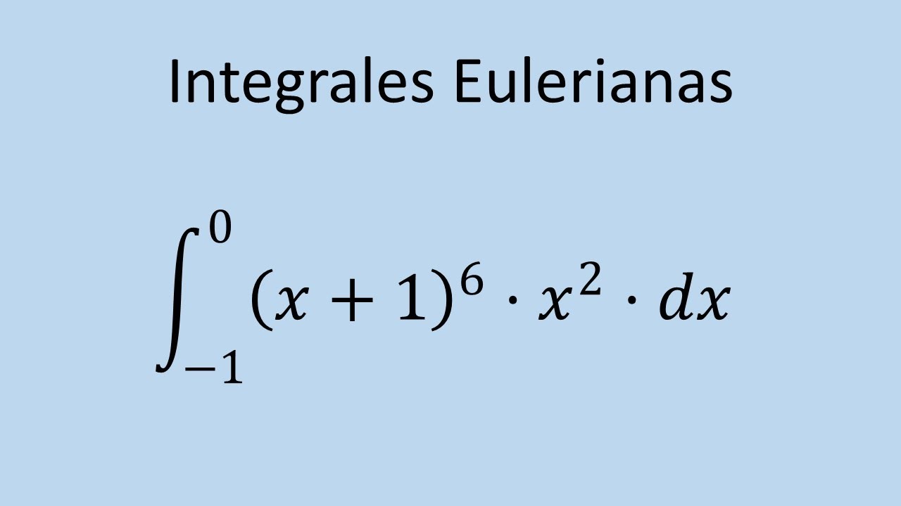 Integrales Eulerianas - Ejercicio 02 - Función Beta