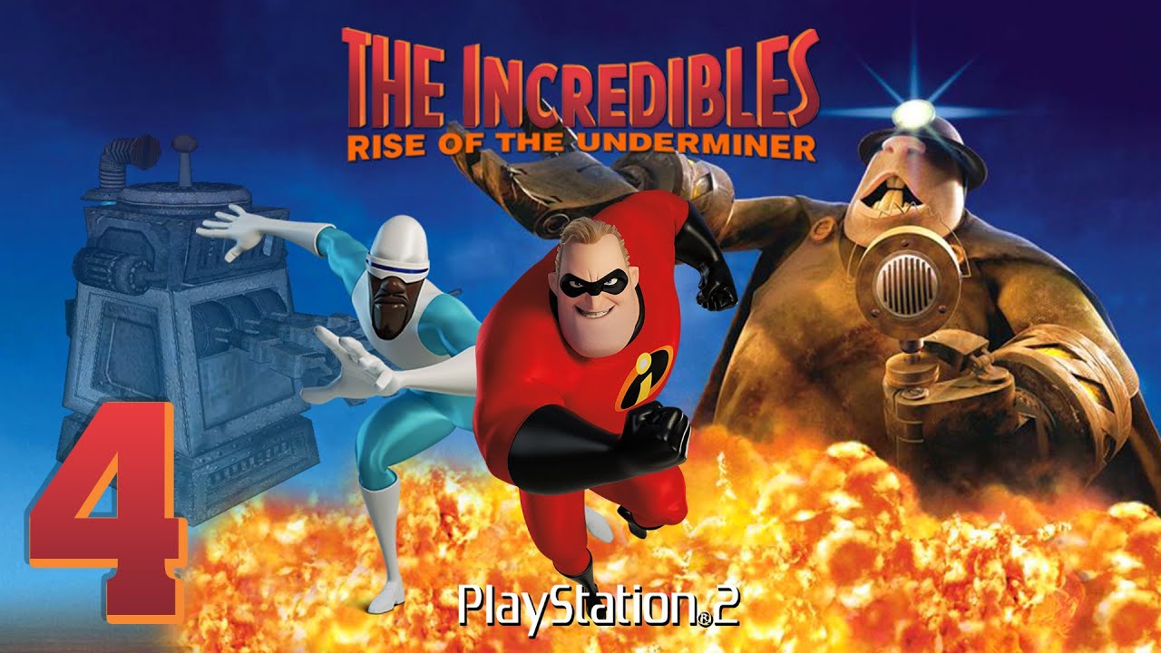 The Incredibles: Rise of the Underminer (PS2) - Co-Op Playthrough Level 4 - Blizzard Backdoor
