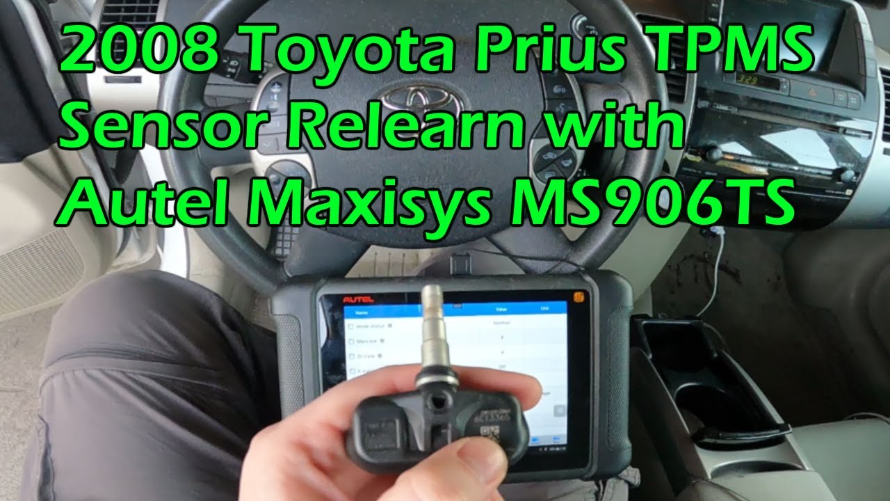 2008 Toyota Prius TPMS Sensor Relearn with Autel MS906TS