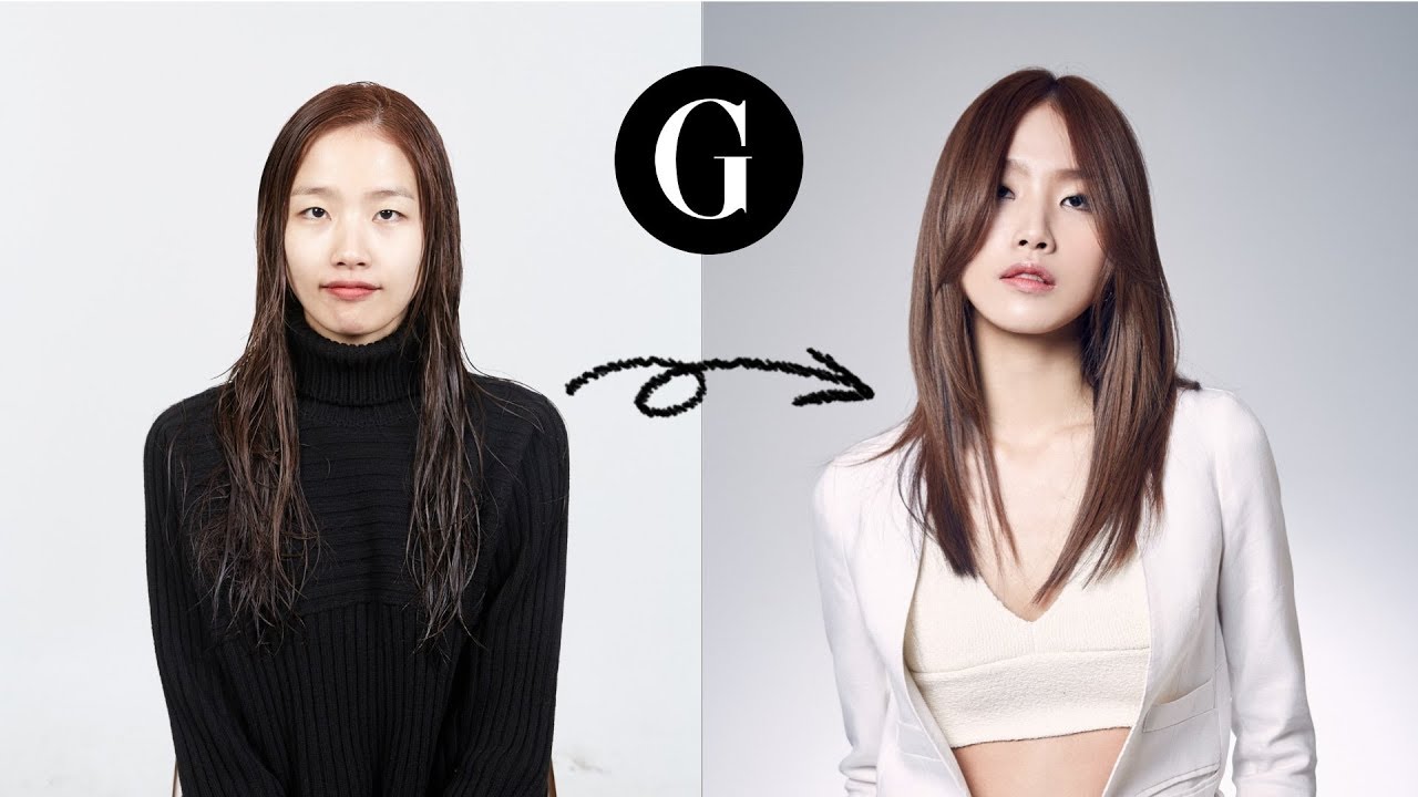 [GRAPHYTV] 웬디정 디스커넥션 롱헤어 컷 Asian Hairstyle Tutorial. Korean woman's disconnection long haircut.