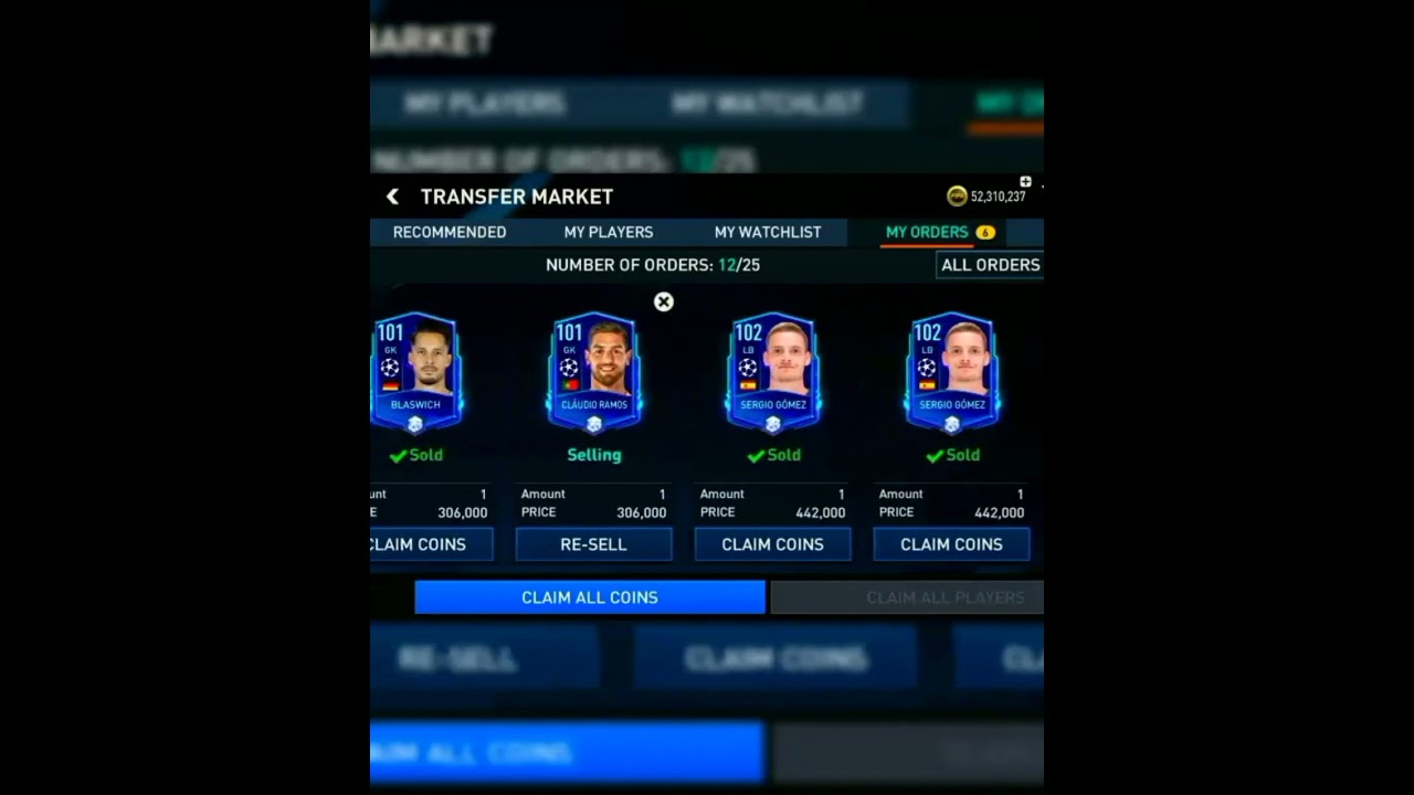 I Made 2.5 Million 💸💸FIFA Coins 🤑🤑 By Selling players l FIFA MOBILE 23 ⚽⚽ l #shorts #fifa