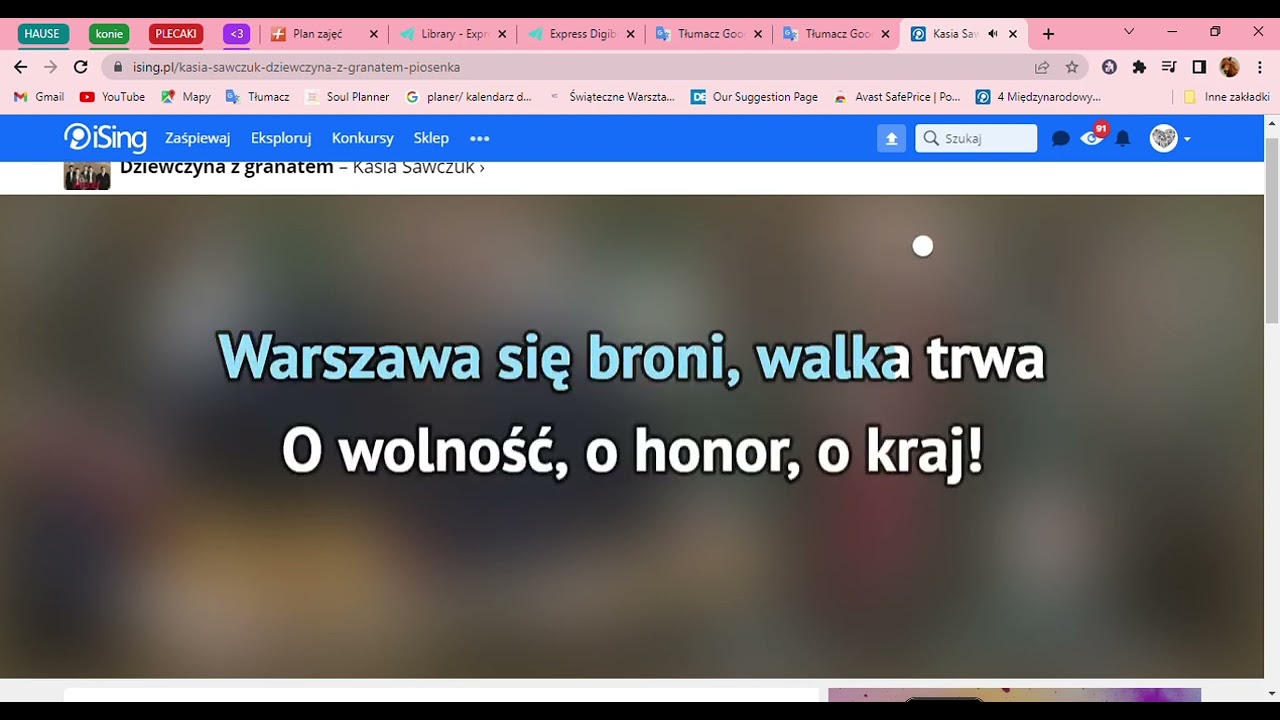 Kasia Sawczuk &ndash; Dziewczyna z granatem   Karaoke 🎵