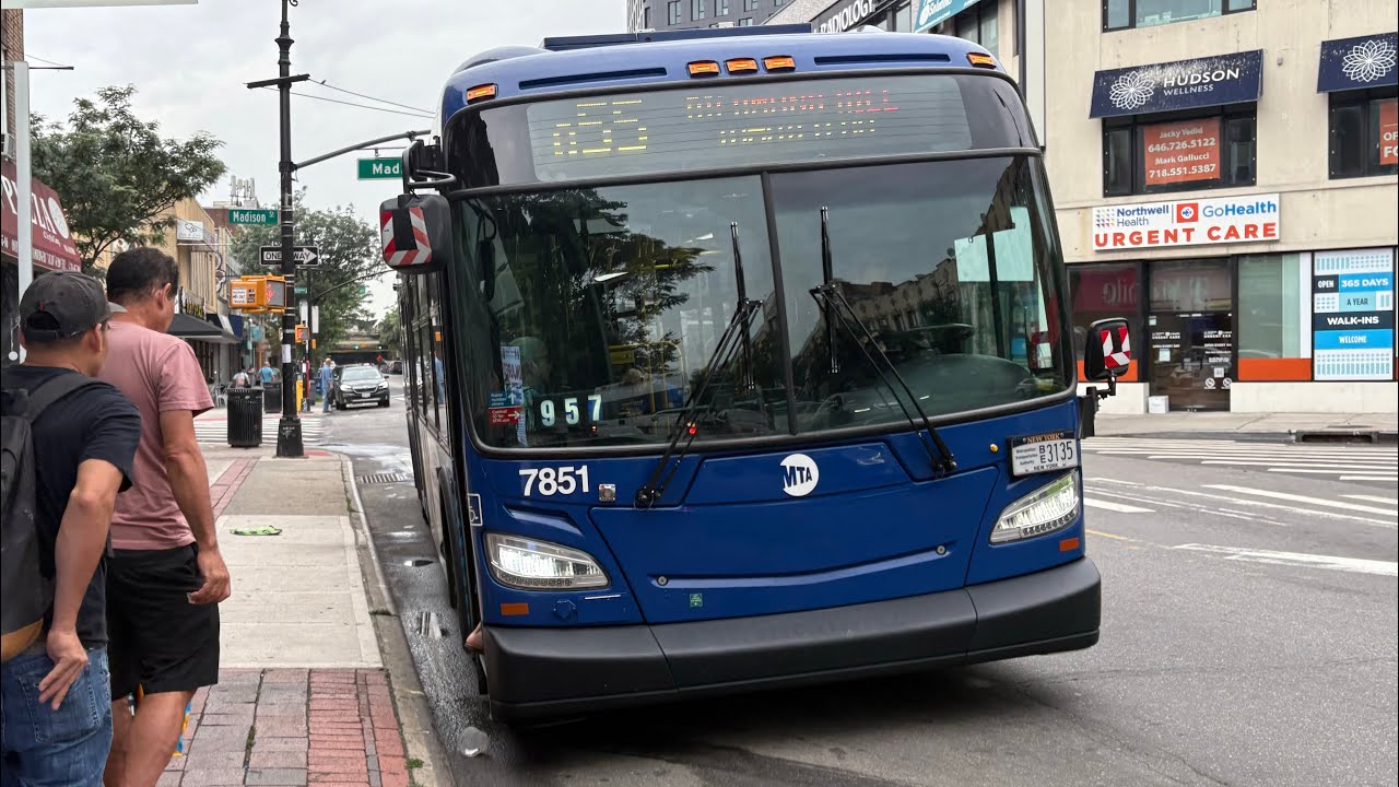 MTA Q55 bus #7851 full ride from Myrtle Av & Seneca Av to Myrtle Av & 108 St.