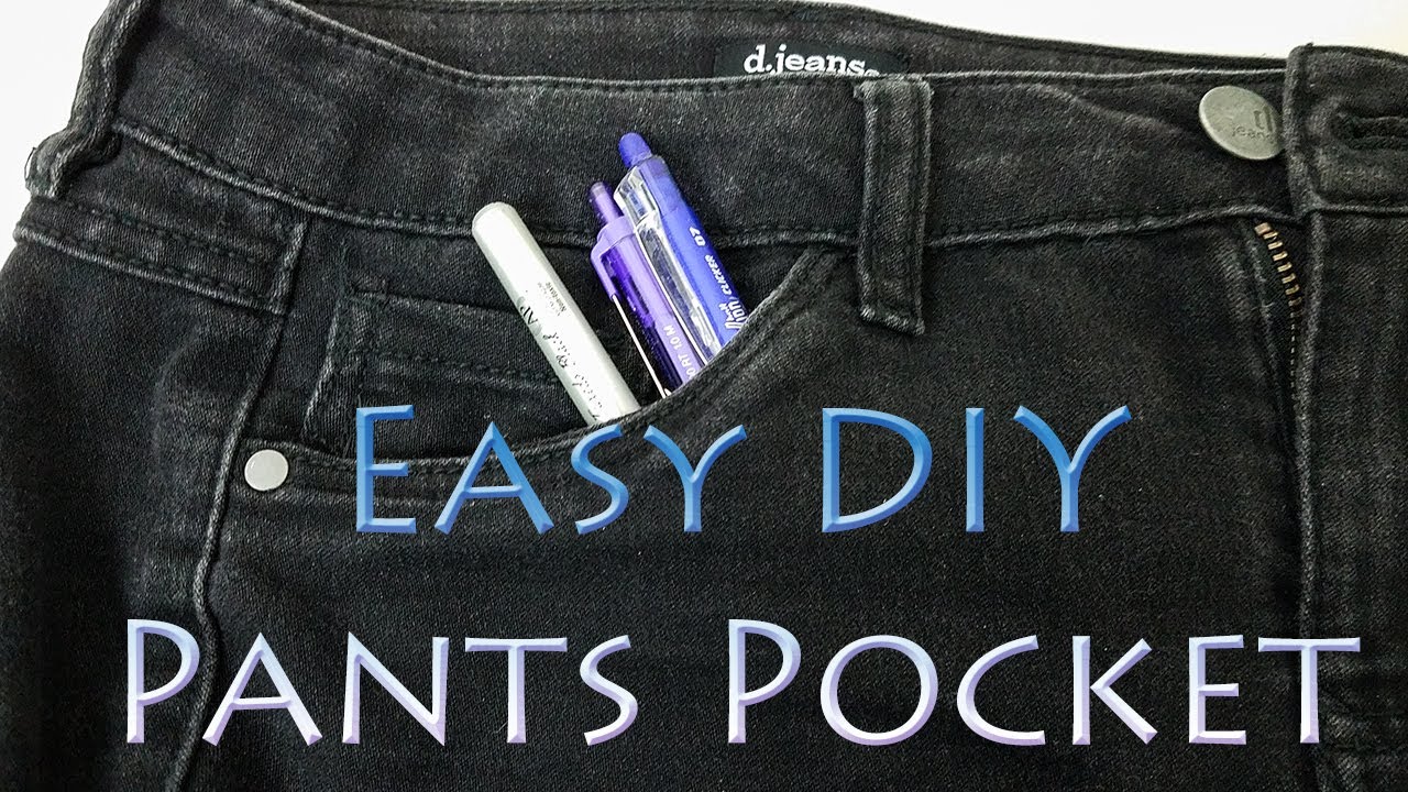 How to add an easy DIY pocket to jeans with fake pockets