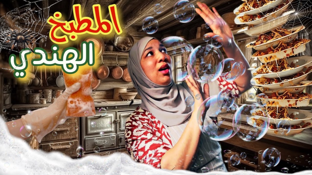 تنظيف  أوسخ مطبخ هندي تقليدي  في بيت مهجور