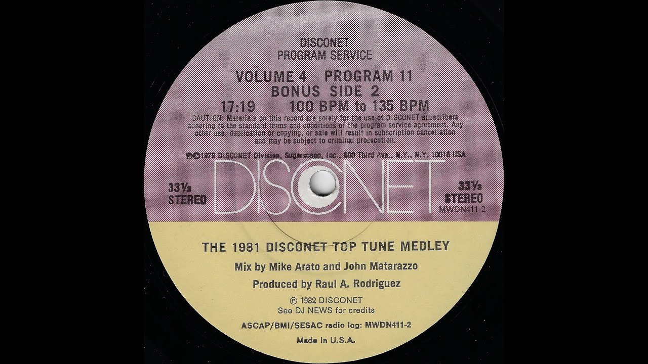 Various - The 1981 Disconet Top Tune Medley