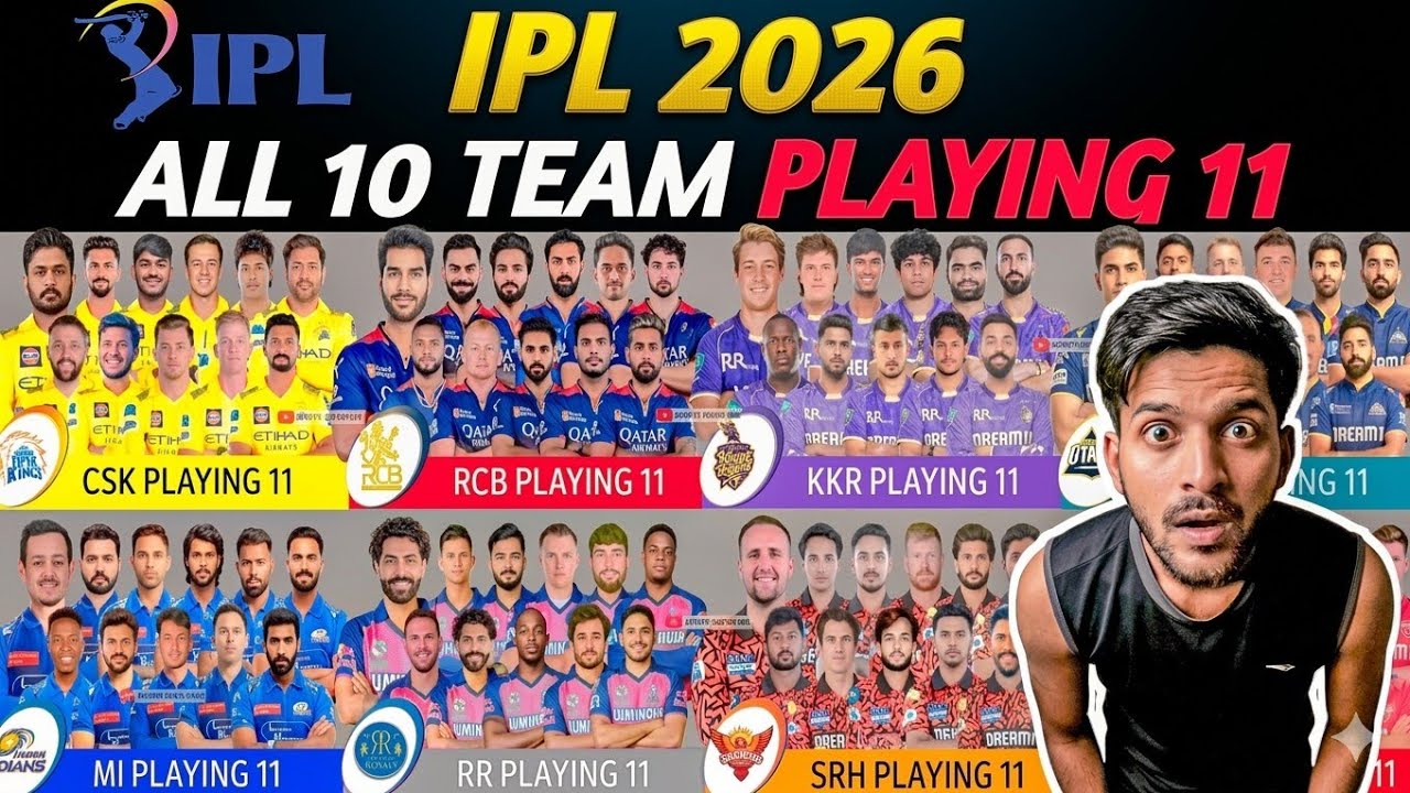 IPL 2026 Perfect All Team Playing11  | MI, CSK, RCB, KKR Full 11 | All team playing 11 #crickinfoag