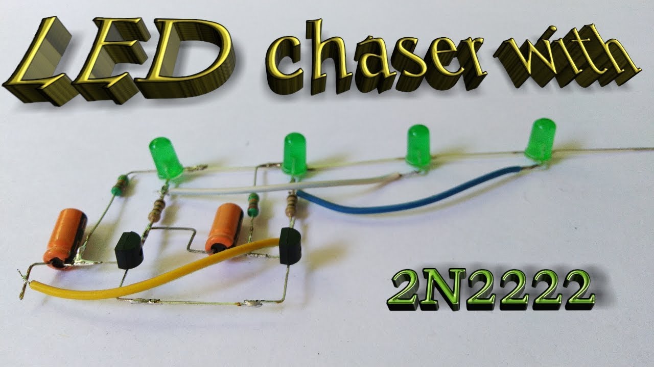LED chaser with 2N2222 transistor || 4LED chaser || by ESTK