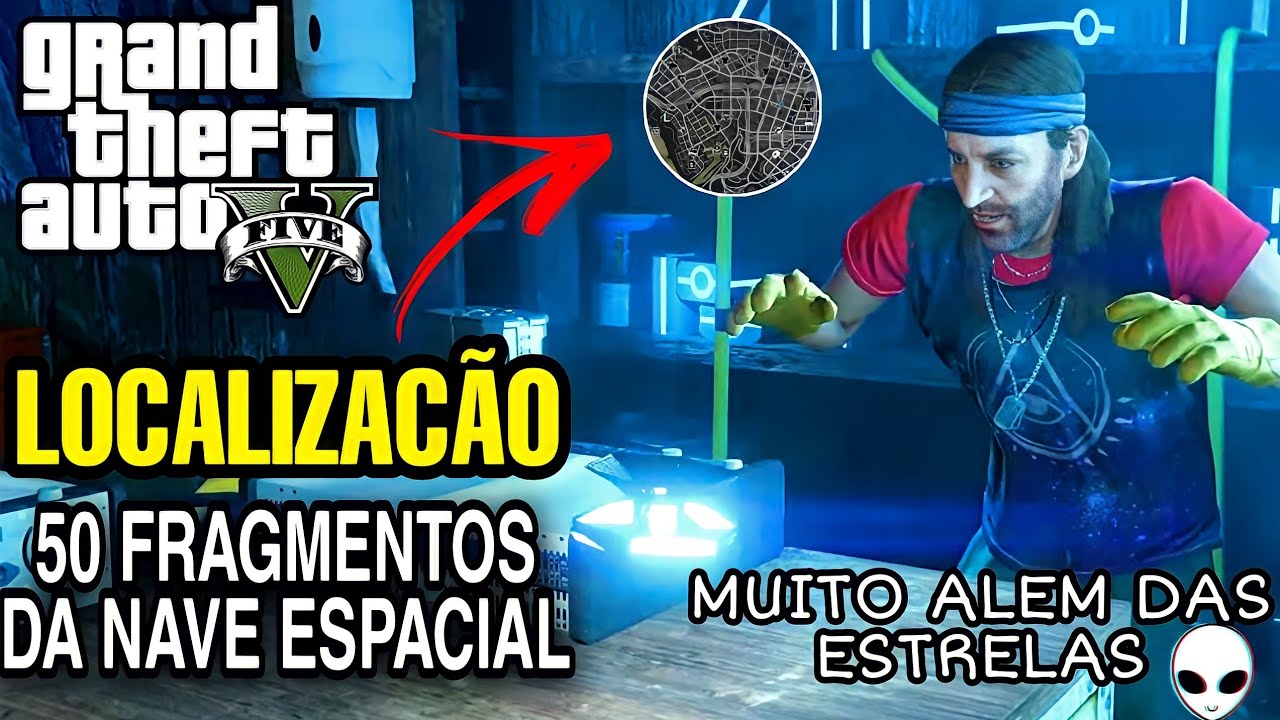 GTA 5 - LOCALIZAÇÕES DOS FRAGMENTOS DA NAVE ESPACIAL (TROFÉU - MUITO ALEM DAS ESTRELAS)