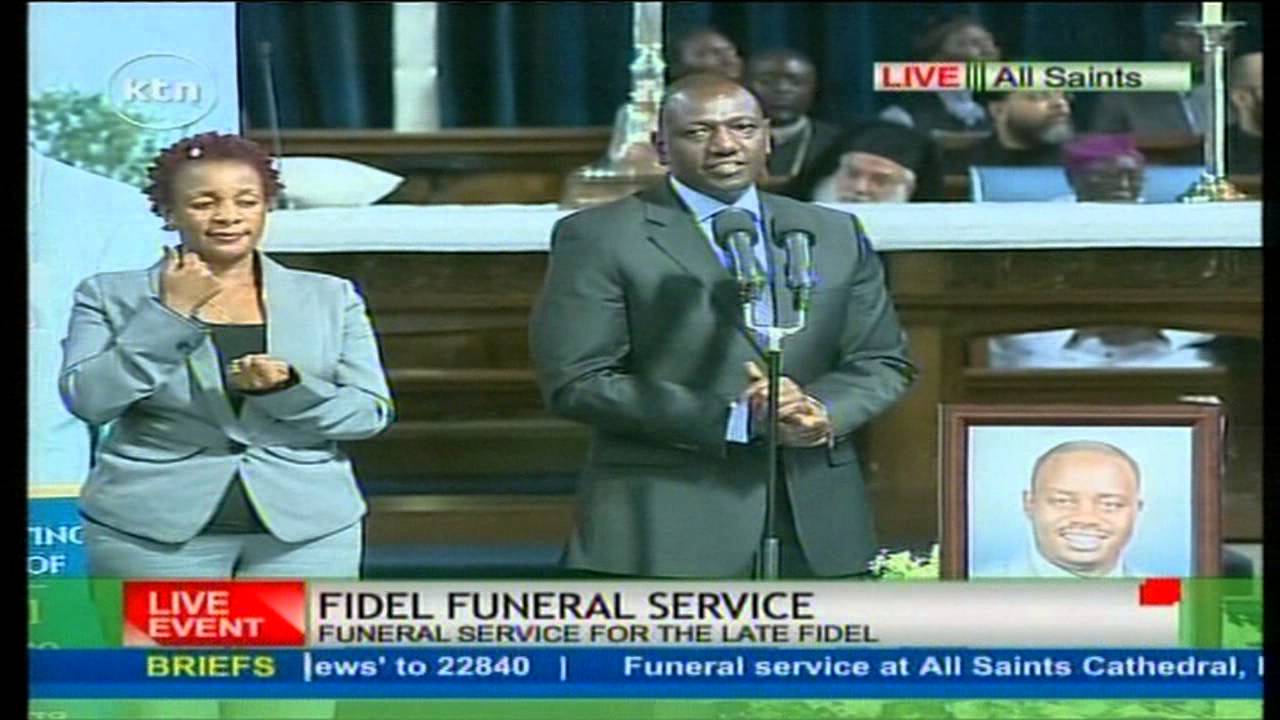 Deputy President William Ruto eulogizes Fidel Odinga
