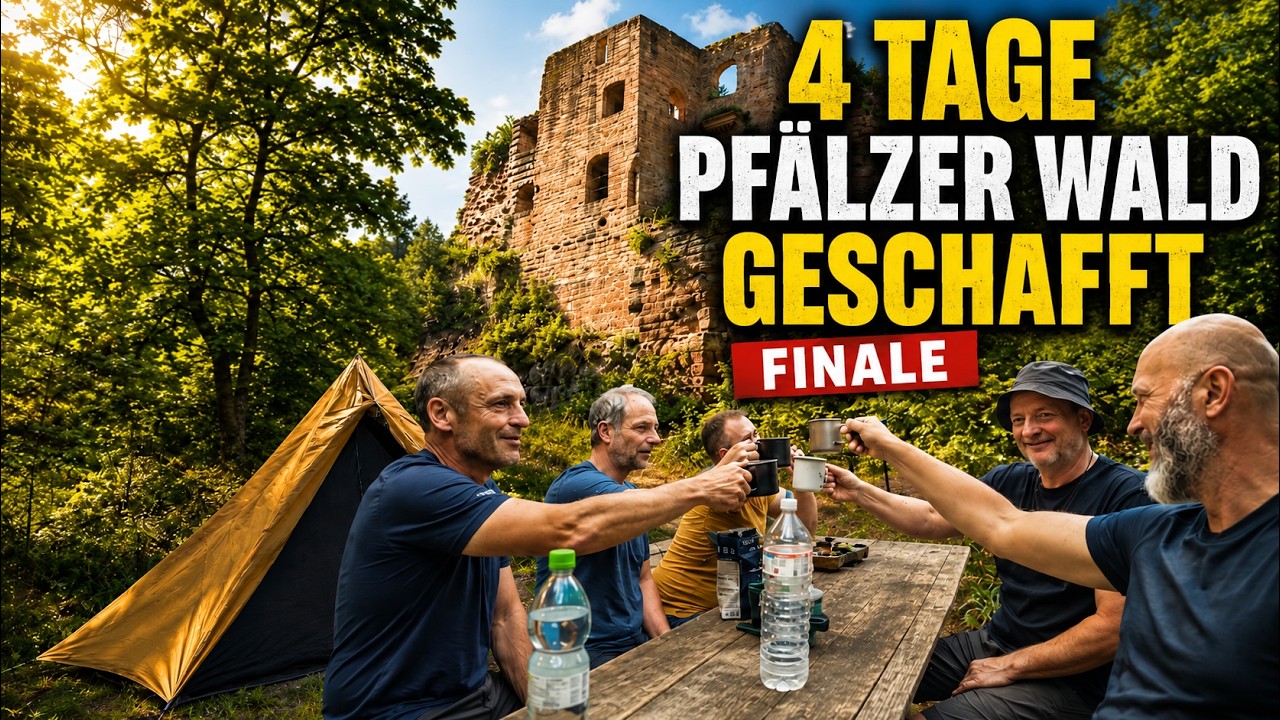 Pfälzerwald bei 34 °C: Ramstein-Wecker, Burg Frankenstein & Trekkingplatz Herrentisch